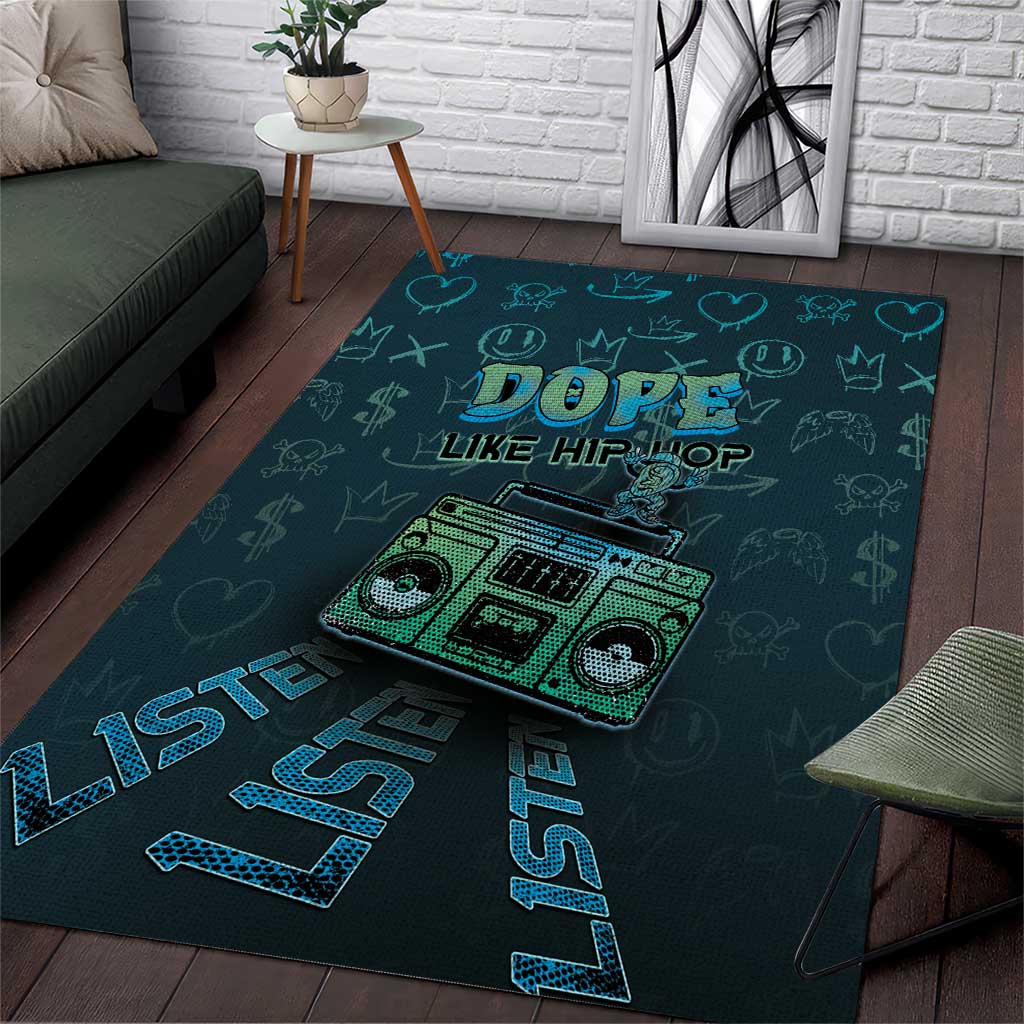 Dope Like Hip Hop Area Rug Hiphop Graffiti Style - African Pride