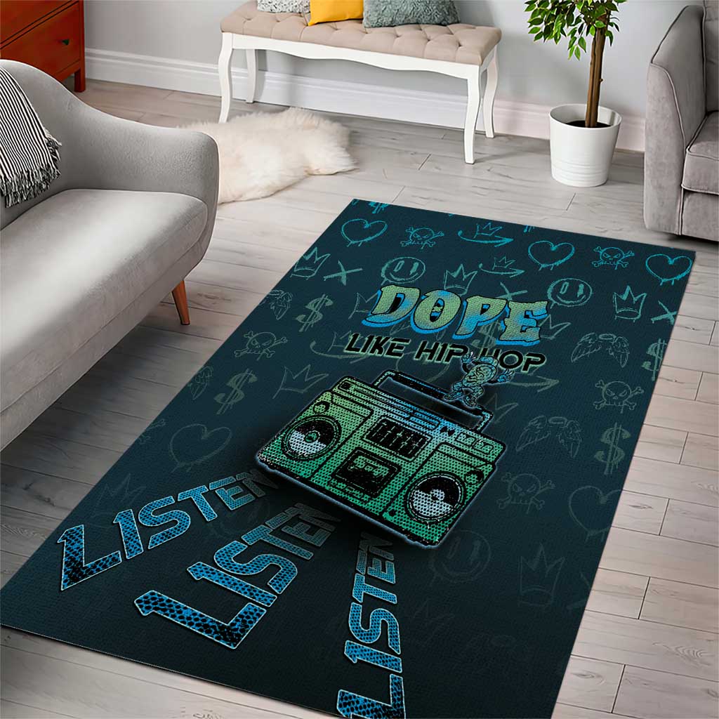 Dope Like Hip Hop Area Rug Hiphop Graffiti Style - African Pride