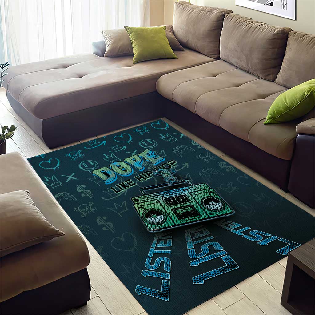 Dope Like Hip Hop Area Rug Hiphop Graffiti Style - African Pride