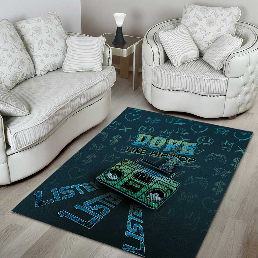 Dope Like Hip Hop Area Rug Hiphop Graffiti Style - African Pride