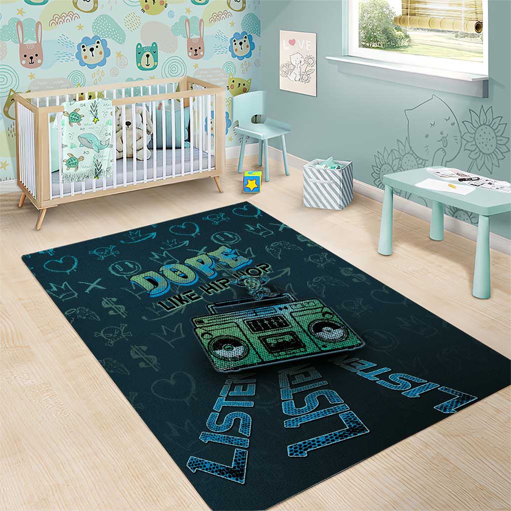 Dope Like Hip Hop Area Rug Hiphop Graffiti Style - African Pride