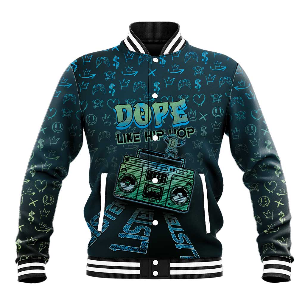 Dope Like Hip Hop Baseball Jacket Hiphop Graffiti Style - African Pride