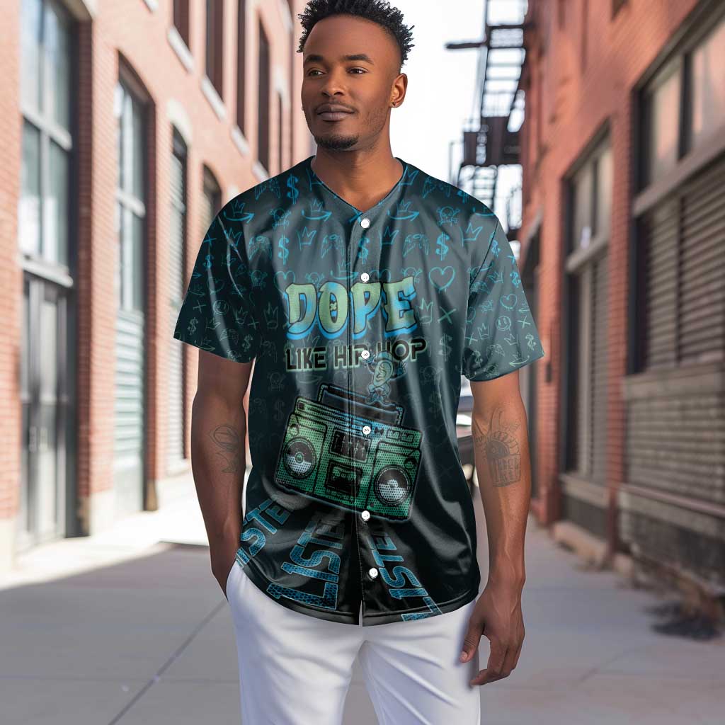 Dope Like Hip Hop Baseball Jersey Hiphop Graffiti Style - African Pride