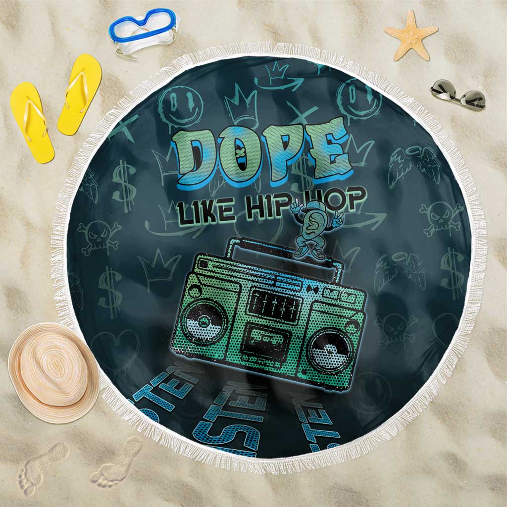 Dope Like Hip Hop Beach Blanket Hiphop Graffiti Style - African Pride
