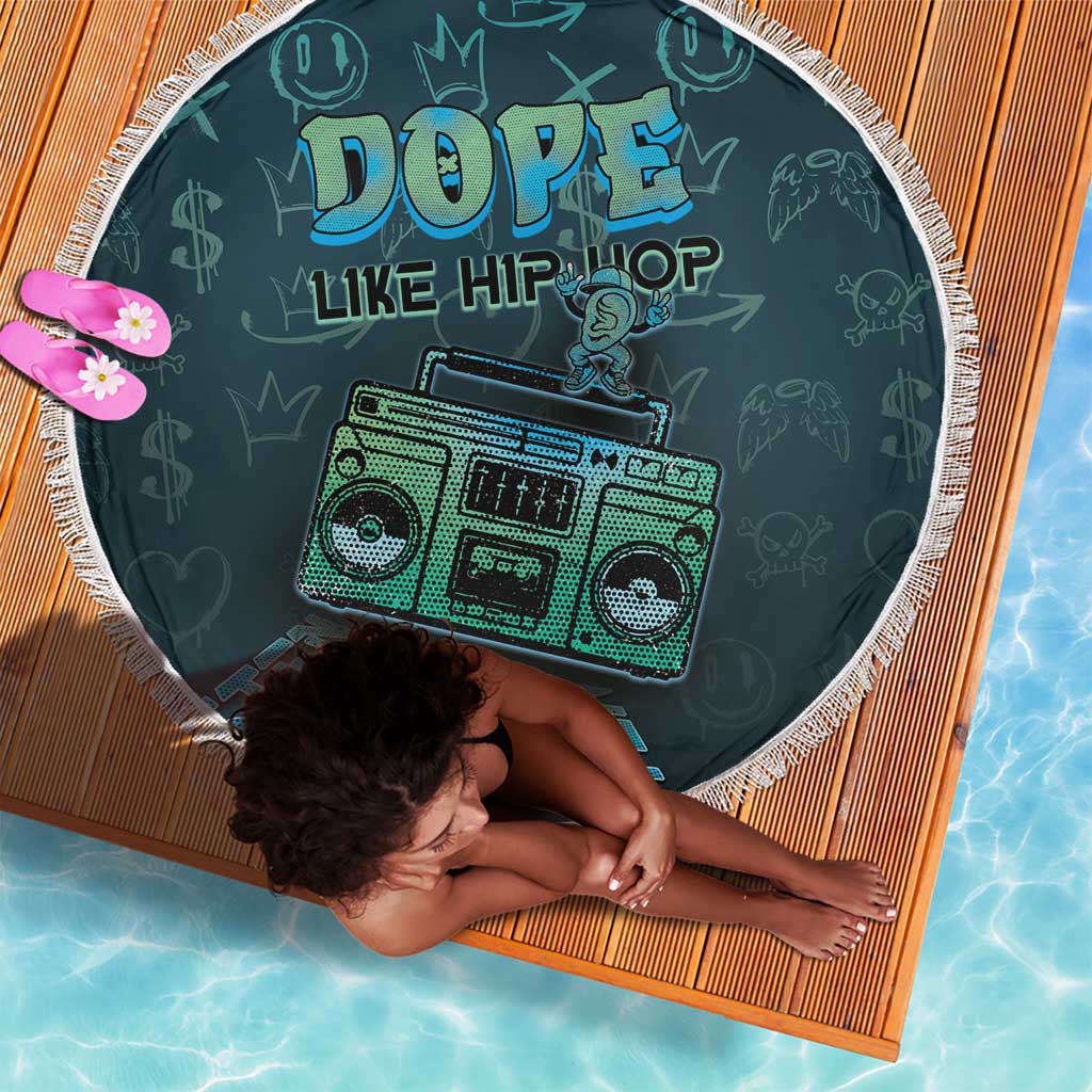 Dope Like Hip Hop Beach Blanket Hiphop Graffiti Style - African Pride