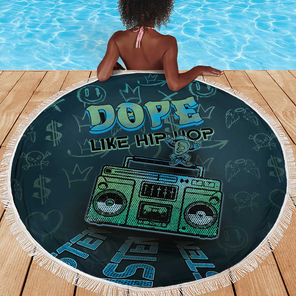 Dope Like Hip Hop Beach Blanket Hiphop Graffiti Style - African Pride
