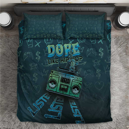Dope Like Hip Hop Bedding Set Hiphop Graffiti Style - African Pride