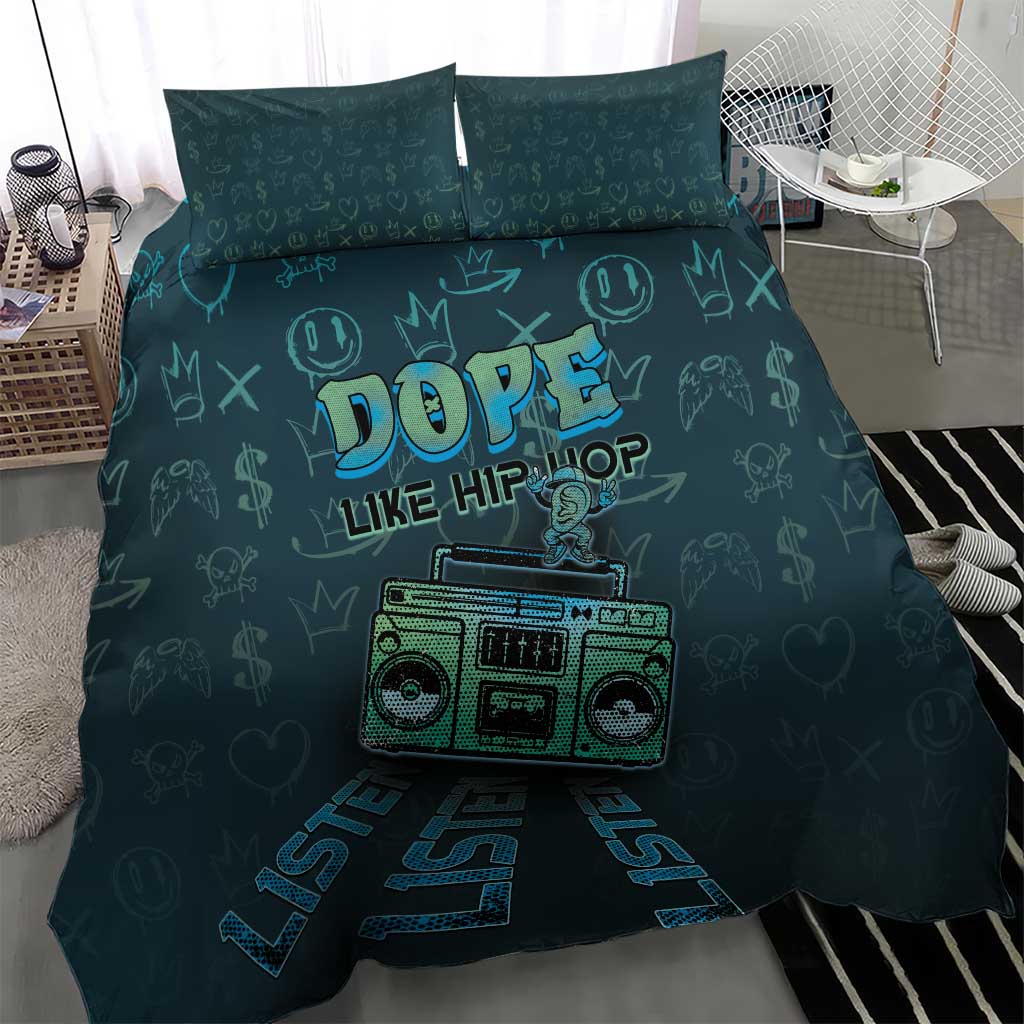 Dope Like Hip Hop Bedding Set Hiphop Graffiti Style - African Pride