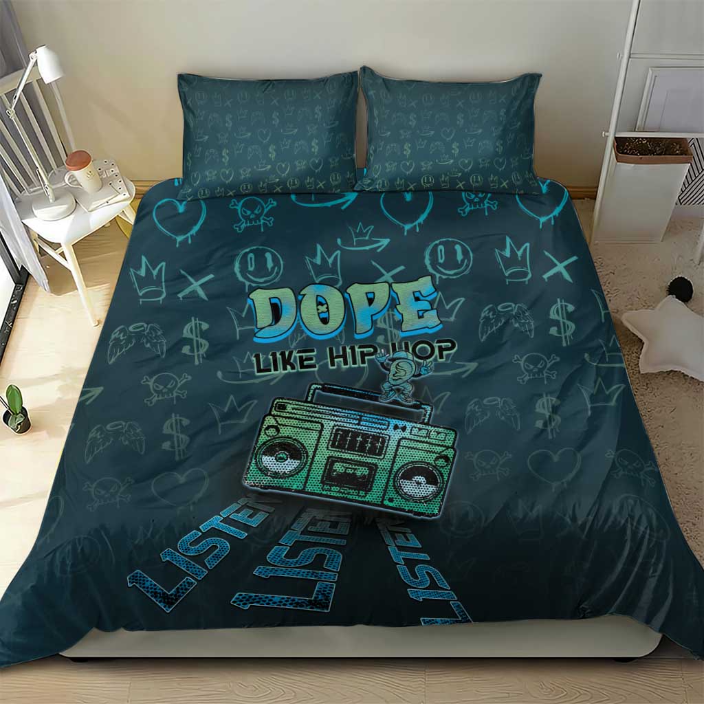 Dope Like Hip Hop Bedding Set Hiphop Graffiti Style - African Pride