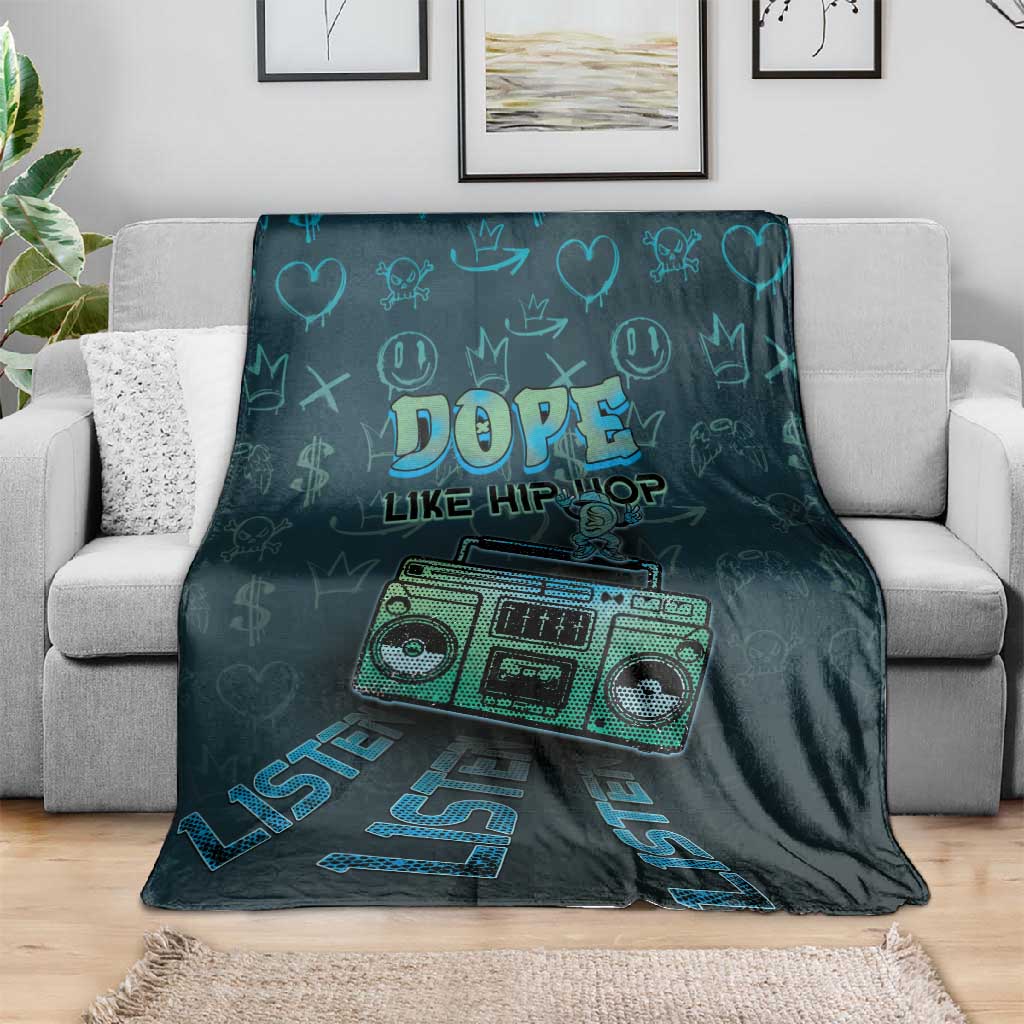 Dope Like Hip Hop Blanket Hiphop Graffiti Style - African Pride