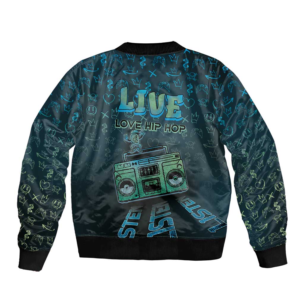 Dope Like Hip Hop Bomber Jacket Hiphop Graffiti Style - African Pride