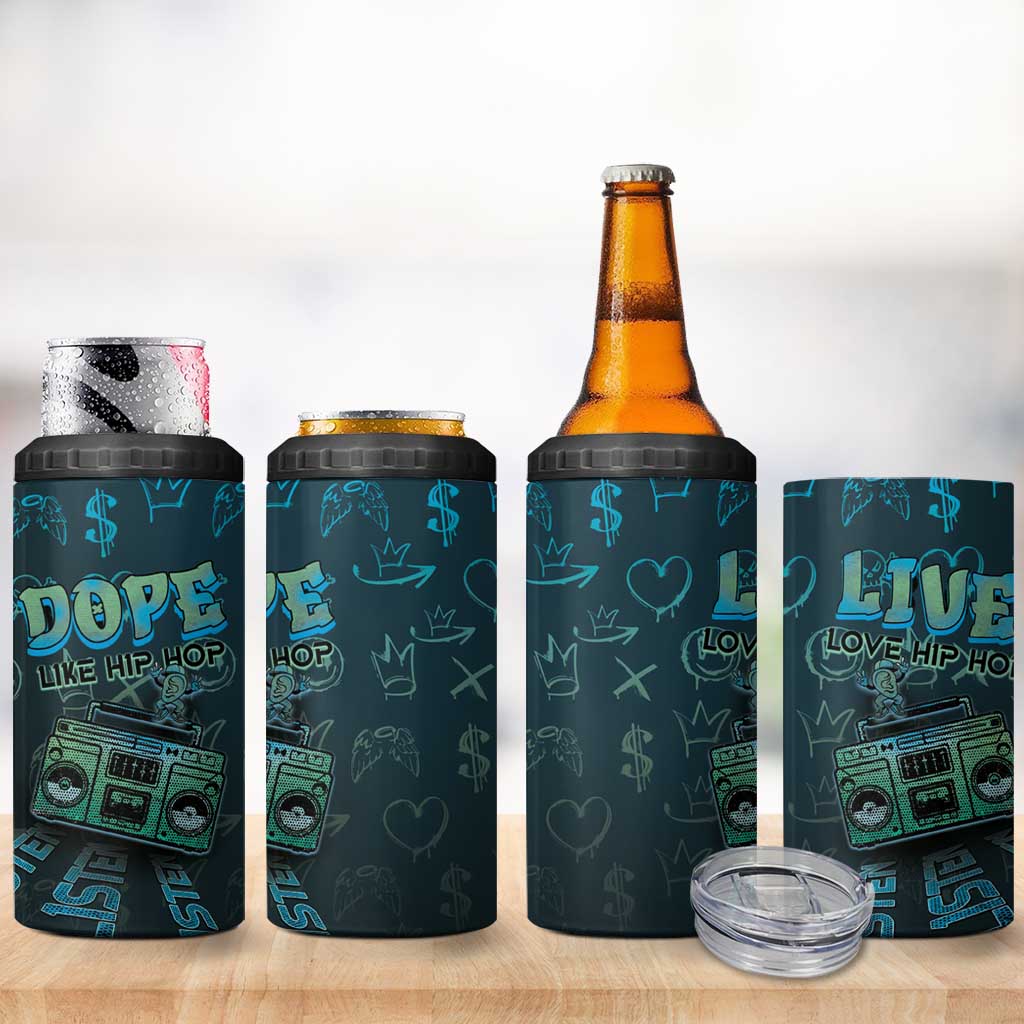 Dope Like Hip Hop 4 in 1 Can Cooler Tumbler Hiphop Graffiti Style - African Pride