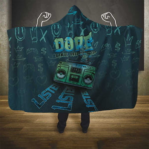 Dope Like Hip Hop Hooded Blanket Hiphop Graffiti Style - African Pride