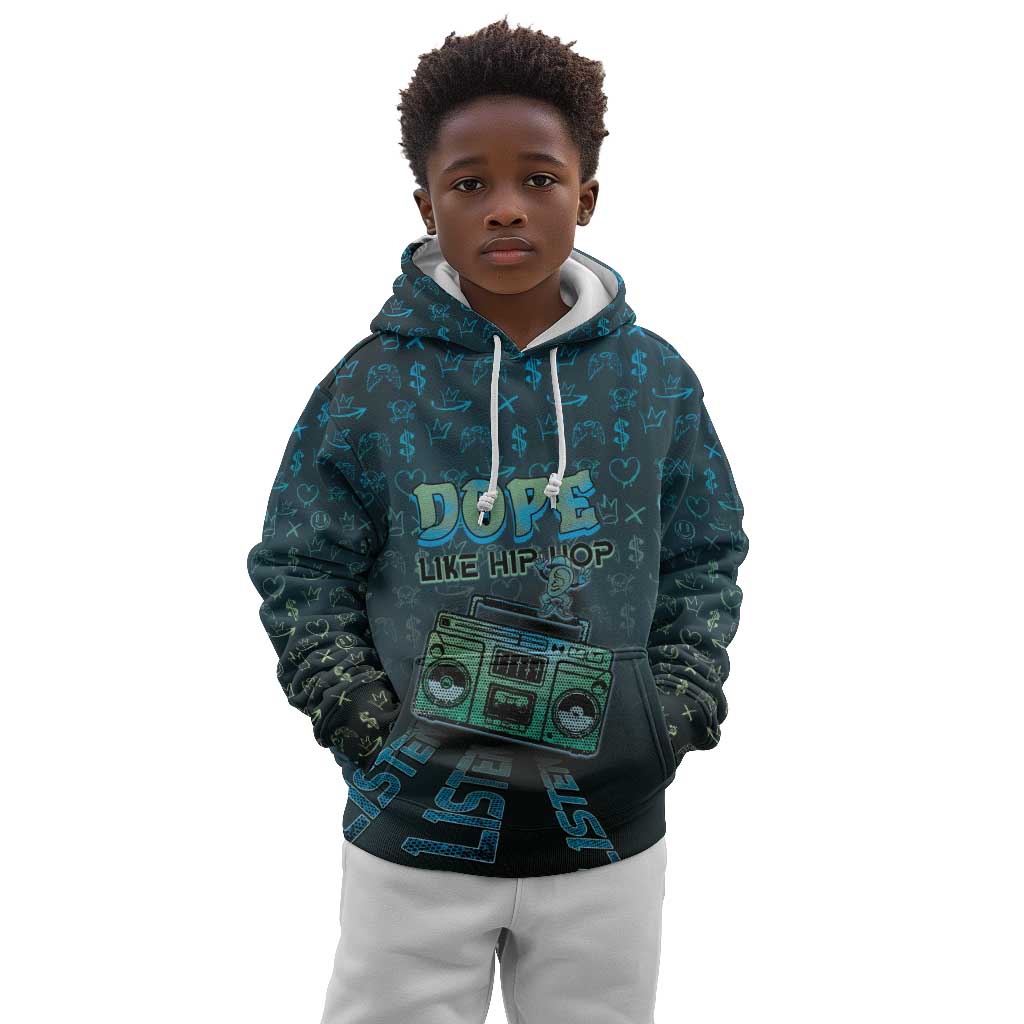 Dope Like Hip Hop Kid Hoodie Hiphop Graffiti Style - African Pride