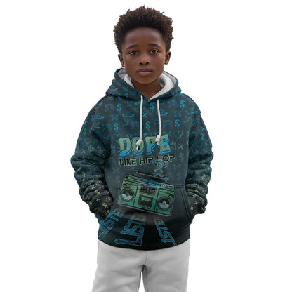 Dope Like Hip Hop Kid Hoodie Hiphop Graffiti Style - African Pride