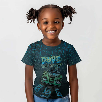 Dope Like Hip Hop Kid T shirt Hiphop Graffiti Style - African Pride