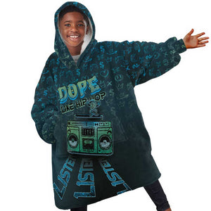 Dope Like Hip Hop Kid Wearable Blanket Hoodie Hiphop Graffiti Style - African Pride