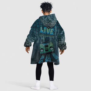 Dope Like Hip Hop Kid Wearable Blanket Hoodie Hiphop Graffiti Style - African Pride