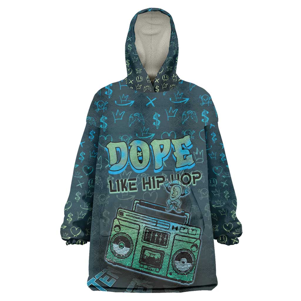 Dope Like Hip Hop Kid Wearable Blanket Hoodie Hiphop Graffiti Style - African Pride