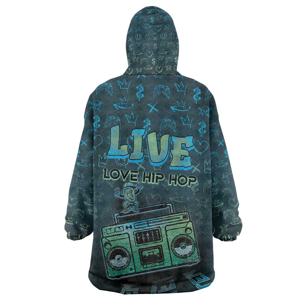 Dope Like Hip Hop Kid Wearable Blanket Hoodie Hiphop Graffiti Style - African Pride