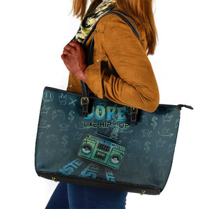 Dope Like Hip Hop Leather Tote Bag Hiphop Graffiti Style - African Pride