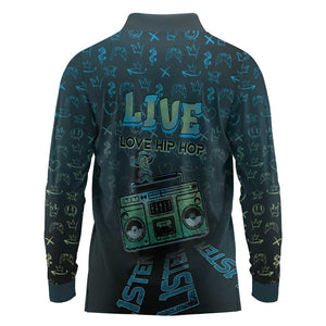 Dope Like Hip Hop Long Sleeve Polo Shirt Hiphop Graffiti Style - African Pride