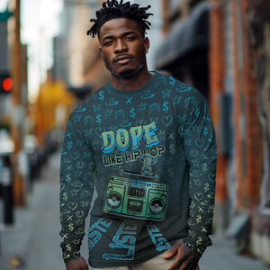 Dope Like Hip Hop Long Sleeve Shirt Hiphop Graffiti Style - African Pride