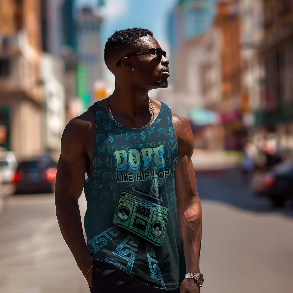 Dope Like Hip Hop Men Tank Top Hiphop Graffiti Style - African Pride
