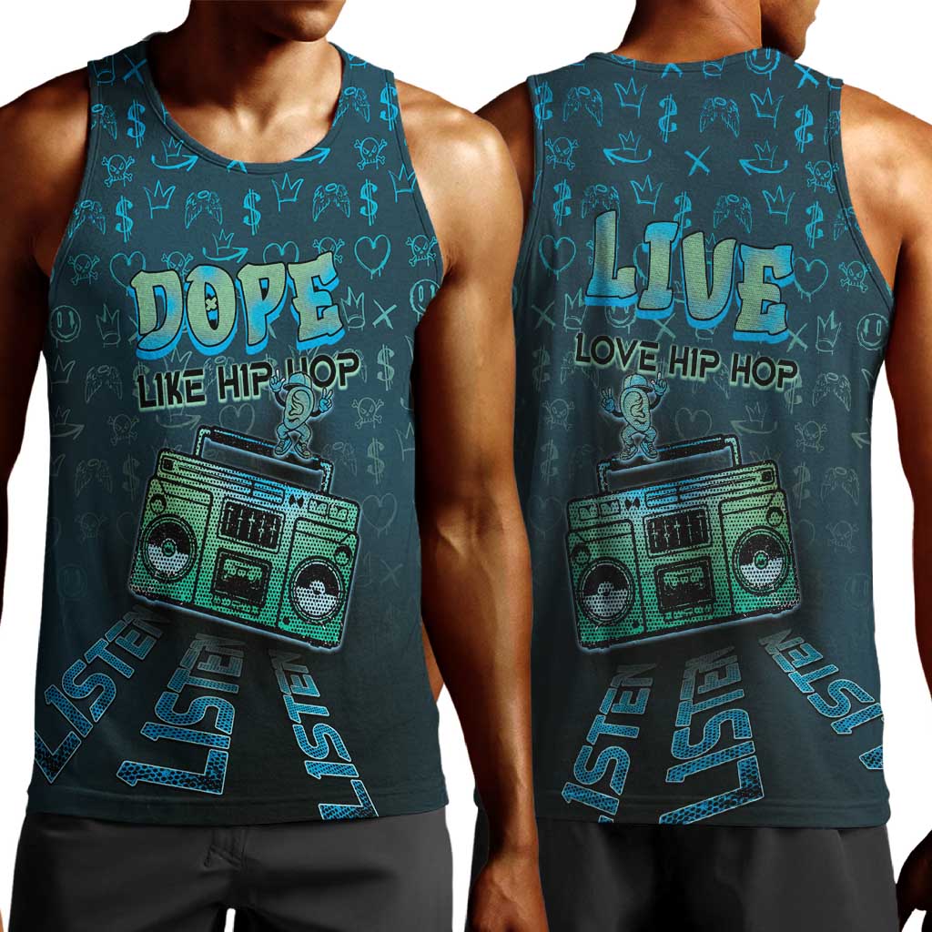 Dope Like Hip Hop Men Tank Top Hiphop Graffiti Style - African Pride