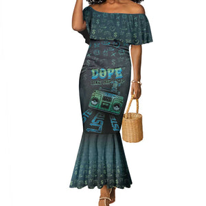 Dope Like Hip Hop Mermaid Dress Hiphop Graffiti Style - African Pride