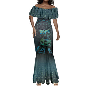 Dope Like Hip Hop Mermaid Dress Hiphop Graffiti Style - African Pride