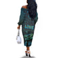 Dope Like Hip Hop Off The Shoulder Long Sleeve Dress Hiphop Graffiti Style - African Pride
