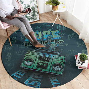 Dope Like Hip Hop Round Carpet Hiphop Graffiti Style - African Pride