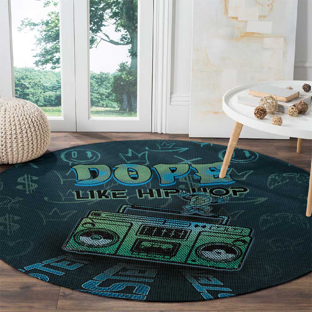 Dope Like Hip Hop Round Carpet Hiphop Graffiti Style - African Pride