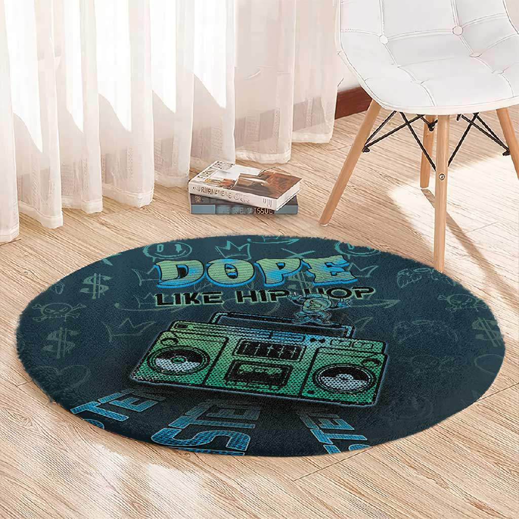 Dope Like Hip Hop Round Carpet Hiphop Graffiti Style - African Pride