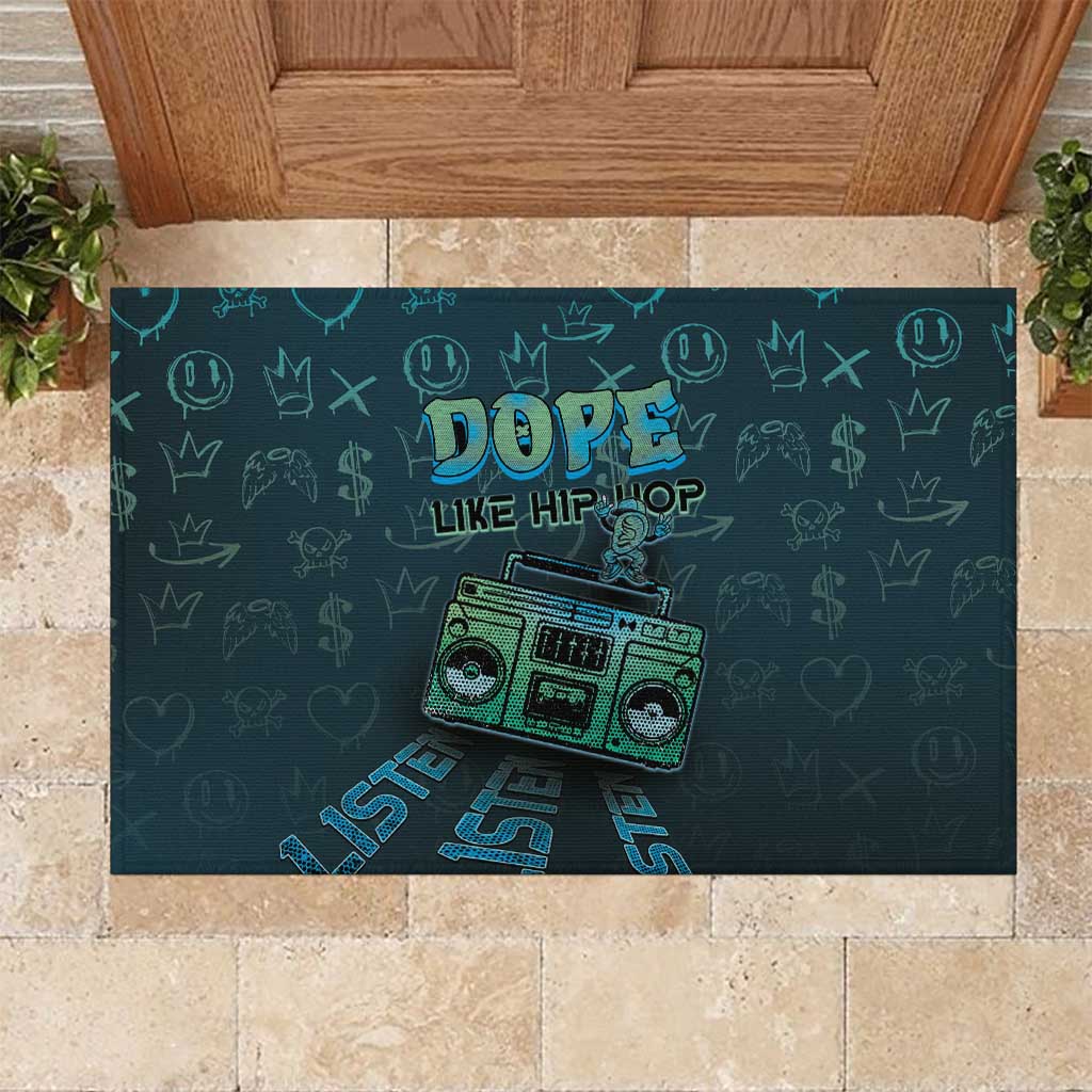 Dope Like Hip Hop Rubber Doormat Hiphop Graffiti Style - African Pride