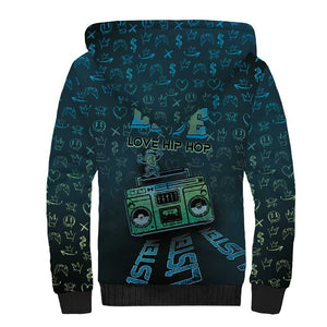 Dope Like Hip Hop Sherpa Hoodie Hiphop Graffiti Style - African Pride