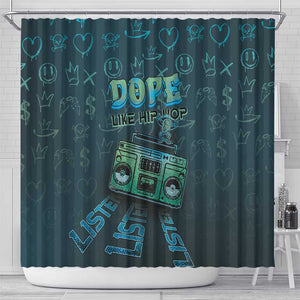Dope Like Hip Hop Shower Curtain Hiphop Graffiti Style - African Pride