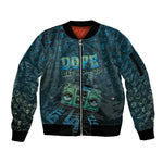 Dope Like Hip Hop Sleeve Zip Bomber Jacket Hiphop Graffiti Style - African Pride
