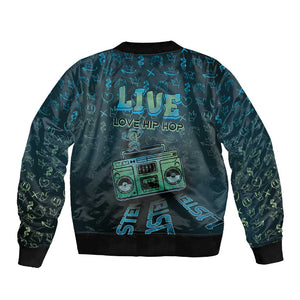 Dope Like Hip Hop Sleeve Zip Bomber Jacket Hiphop Graffiti Style - African Pride
