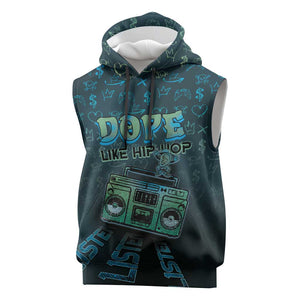 Dope Like Hip Hop Sleeveless Hoodie Hiphop Graffiti Style - African Pride
