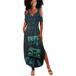 Dope Like Hip Hop Summer Maxi Dress Hiphop Graffiti Style - African Pride