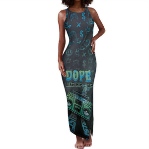 Dope Like Hip Hop Tank Maxi Dress Hiphop Graffiti Style - African Pride