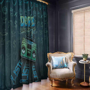 Dope Like Hip Hop Window Curtain Hiphop Graffiti Style - African Pride