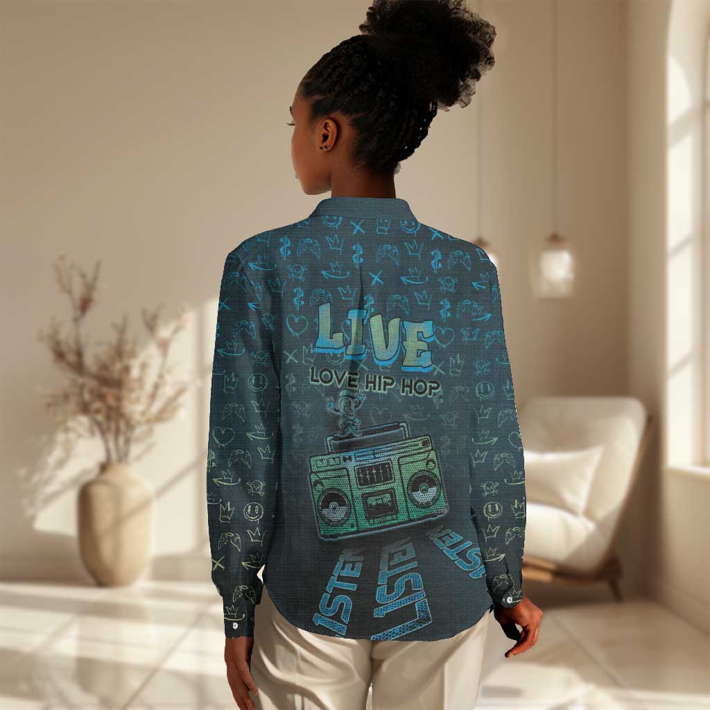 Dope Like Hip Hop Women Casual Shirt Hiphop Graffiti Style - African Pride