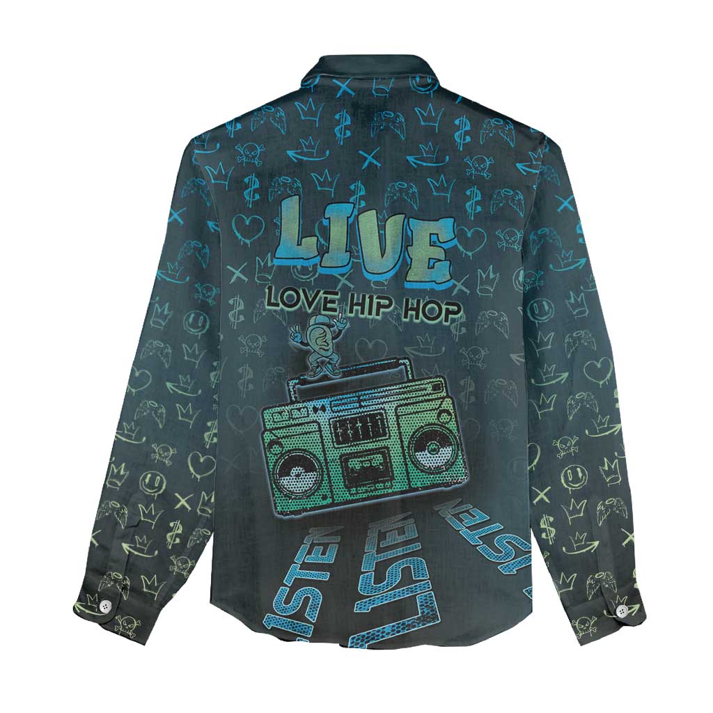 Dope Like Hip Hop Women Casual Shirt Hiphop Graffiti Style - African Pride