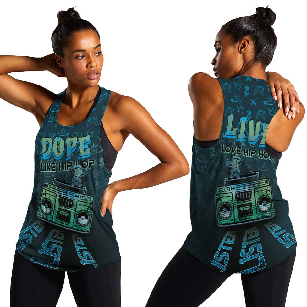Dope Like Hip Hop Women Racerback Tank Hiphop Graffiti Style - African Pride