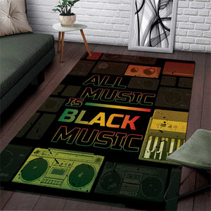 Black Music Month Area Rug All Music Is Black Music - African Pride