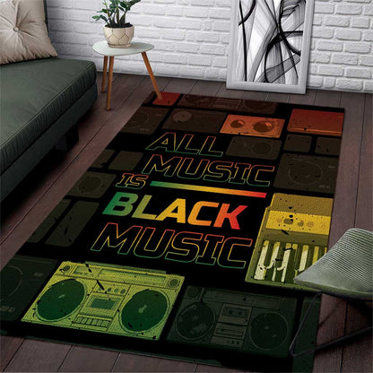 Black Music Month Area Rug All Music Is Black Music - African Pride