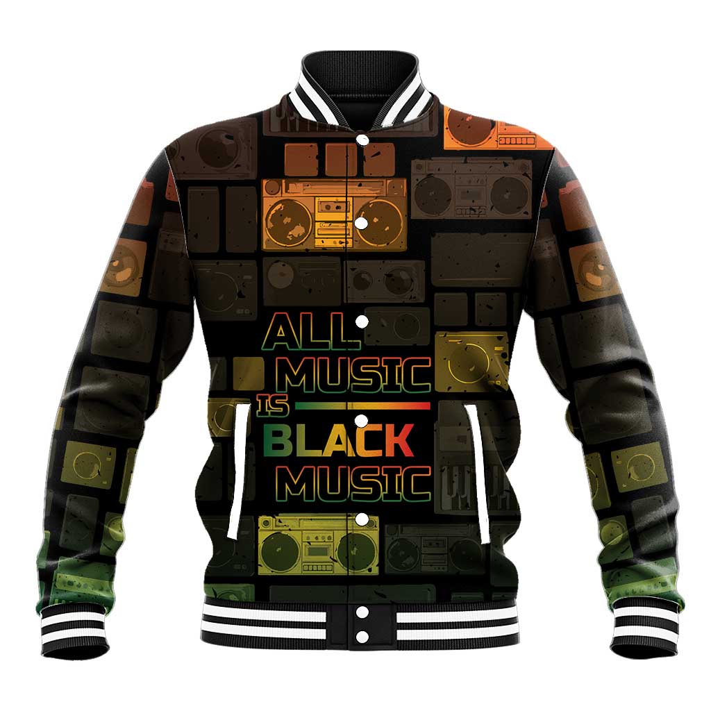 Black Music Month Baseball Jacket All Music Is Black Music - African Pride
